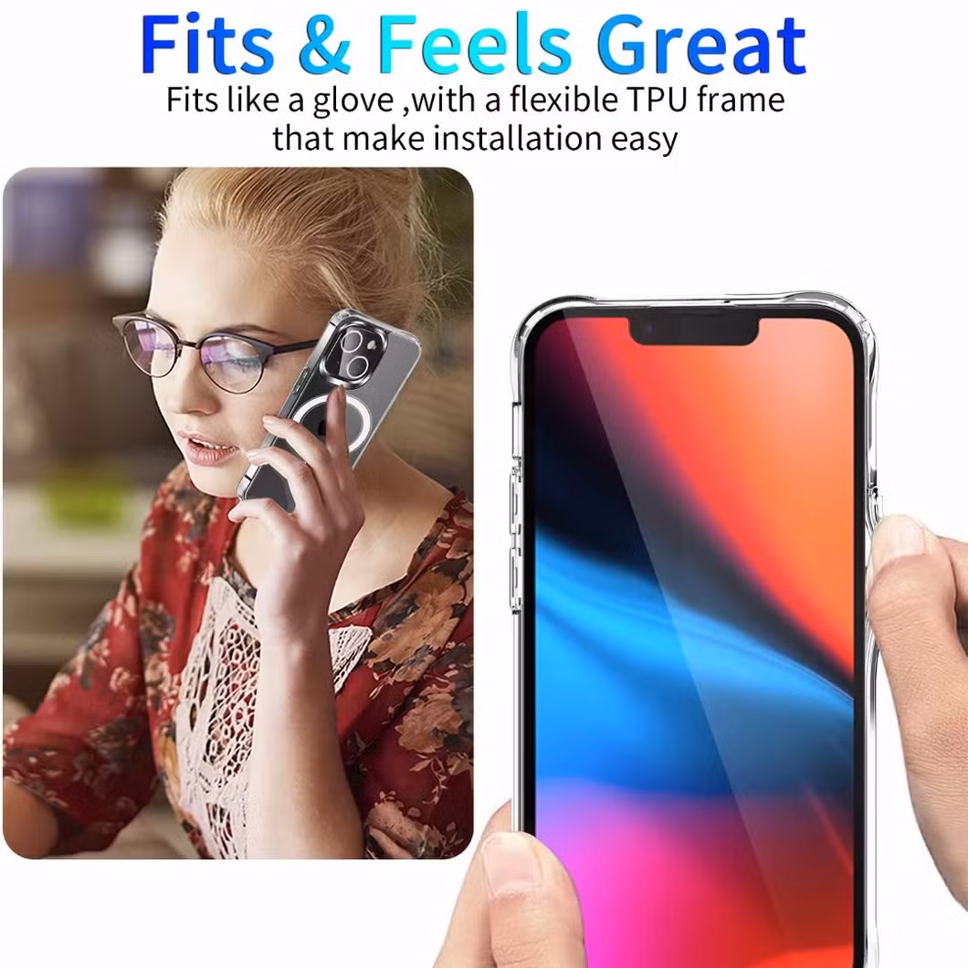 New Arrival High Quality Transparent Clear Case for iPhone 13 14 Magsafe Clear Case Unique for iPhone 12 13 PRO Strong Magnetic Magsafe Clear Case Hot Sales