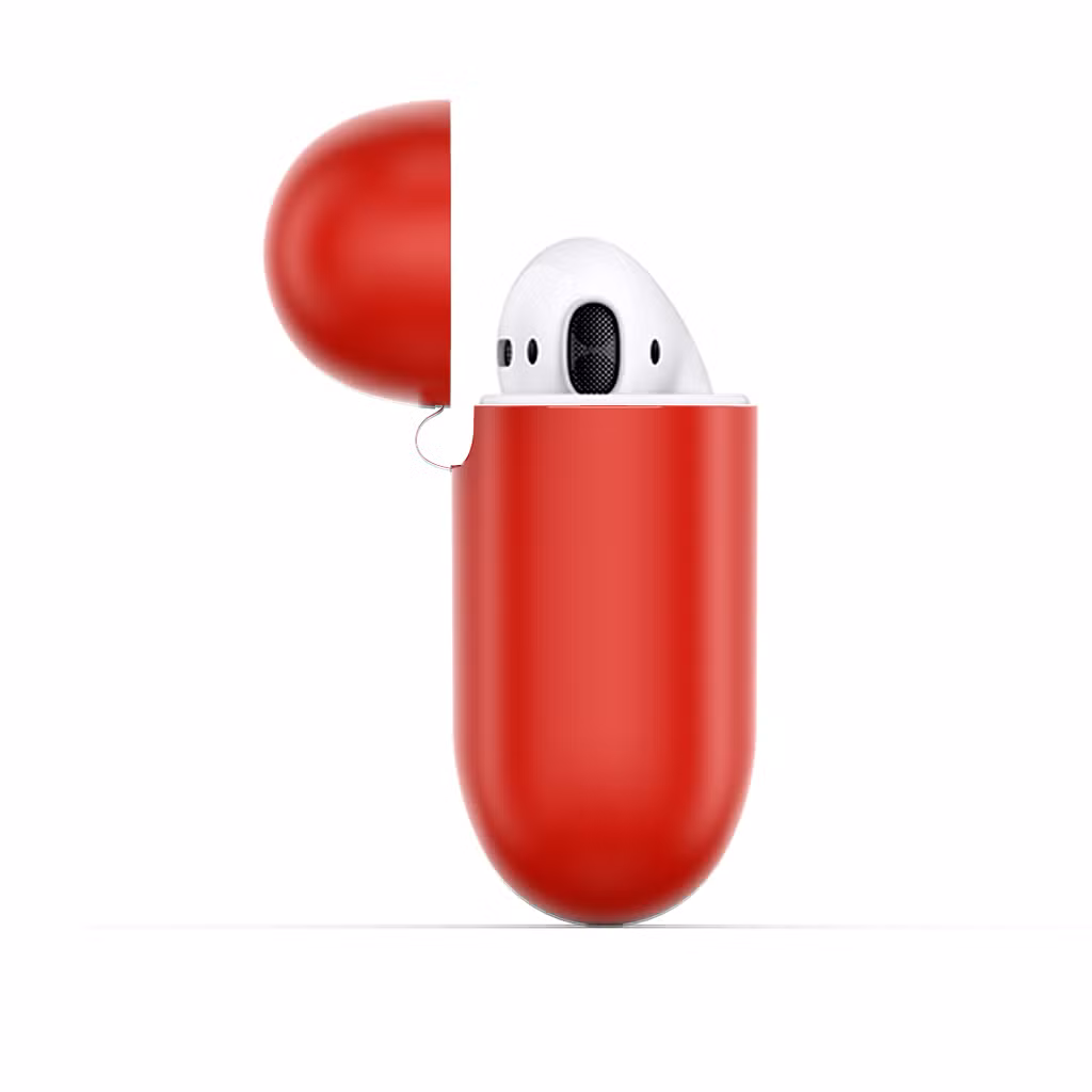 Pure Wireless Charging Protective Cover Hook Cartoon Designers Silicone Case for Airpods 1/2