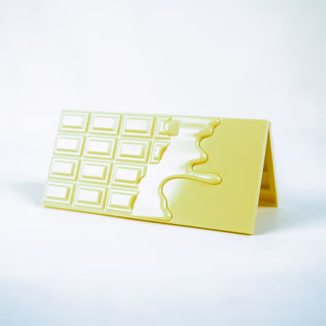 Skin Care Unique Shape Customized Eyeshadow Container Fashion Design ABS Yellow Eyeshadow Case