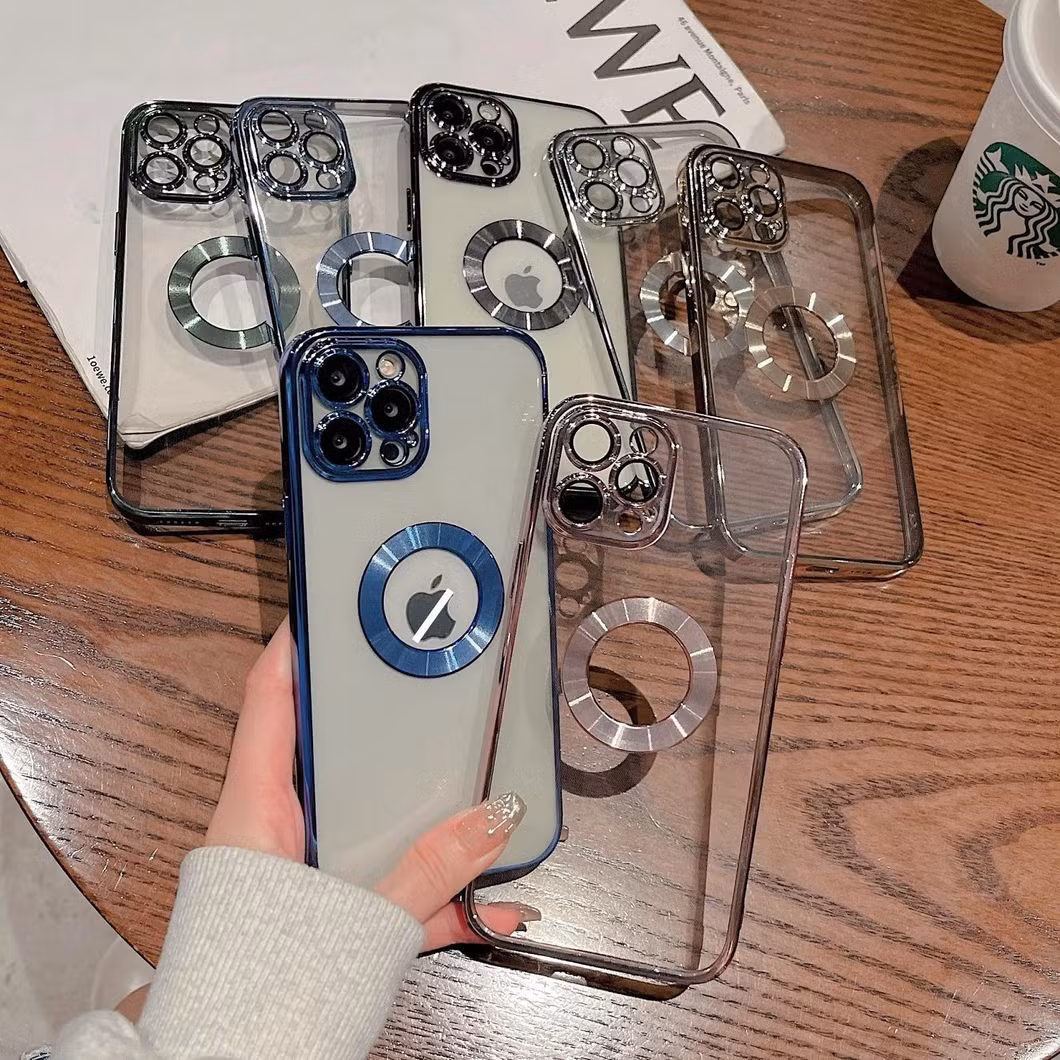 Make Your iPhone Look Fresh with This Transparent Black Flower Lens Phone Case!