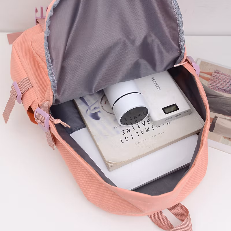 Preppy School Bags Canvas Daypack Mochilas Teens Girls Student Backpack Large Capacity College Bookbag