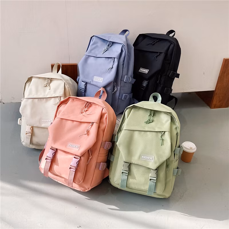 Preppy School Bags Canvas Daypack Mochilas Teens Girls Student Backpack Large Capacity College Bookbag