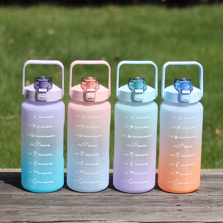 2000ml Plastic Water Bottle 2L Large Capacity Gallon Sport Water Bottle