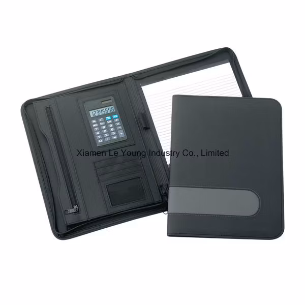 Genuine Leather Portfolio Writing Pad Compendium Business Case Padfolio for Left Handed Use