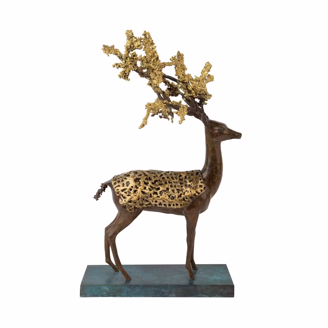 Bronze New Color Animal Sculptures Metal Creative Handicraft