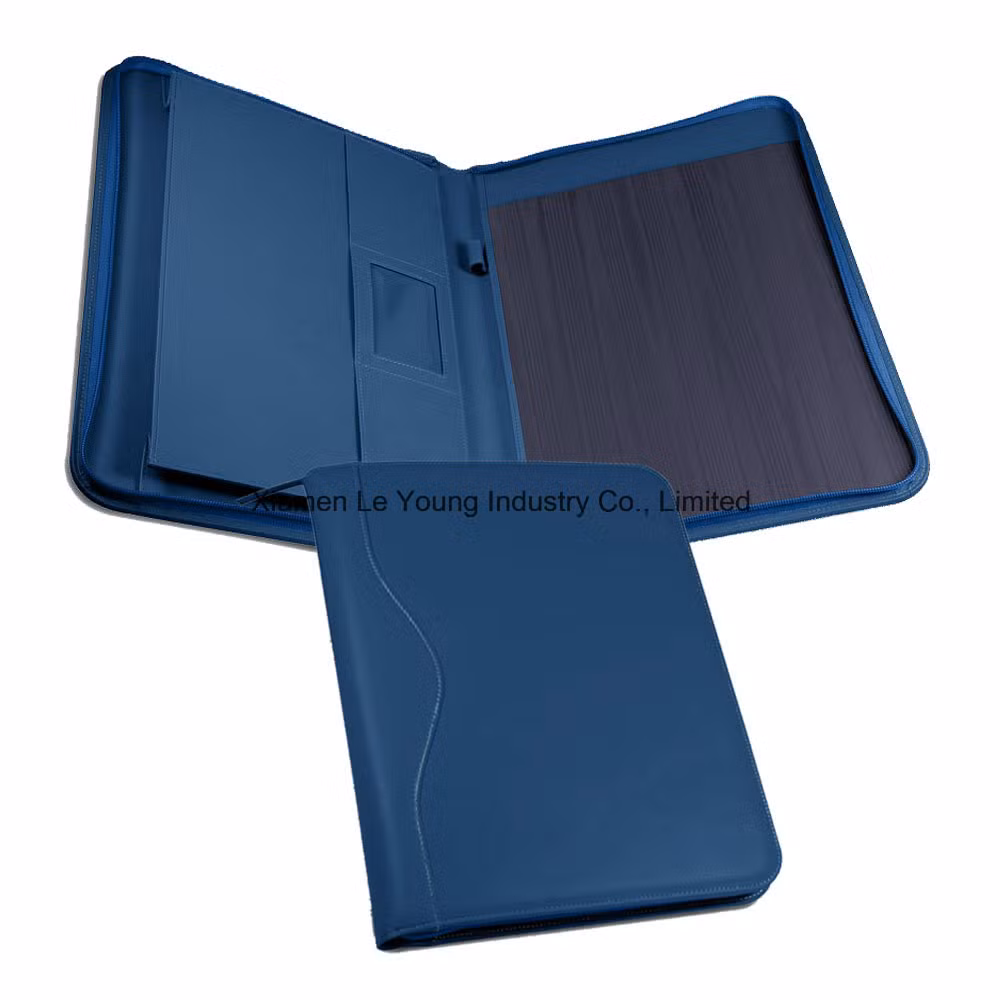 Genuine Leather Portfolio Writing Pad Compendium Business Case Padfolio for Left Handed Use