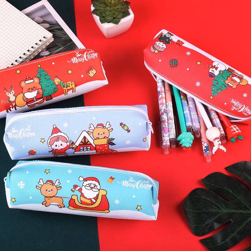 High Quality Large Capacity Christmas Pencil Case Stationery Pouch Personalized Pencil Case