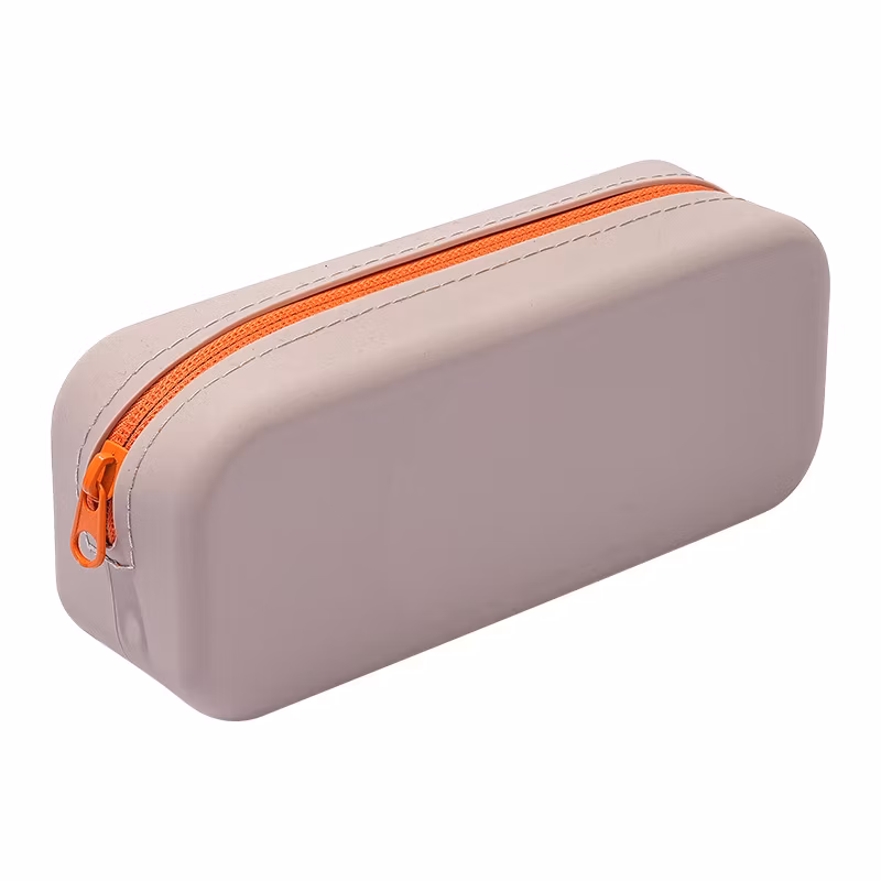Custom Logo OEM Simple Zipper Oxford Cloth Solid Color Stationery Portable Cute Pen Pencil Pouch Bag Case for Girl Boy School