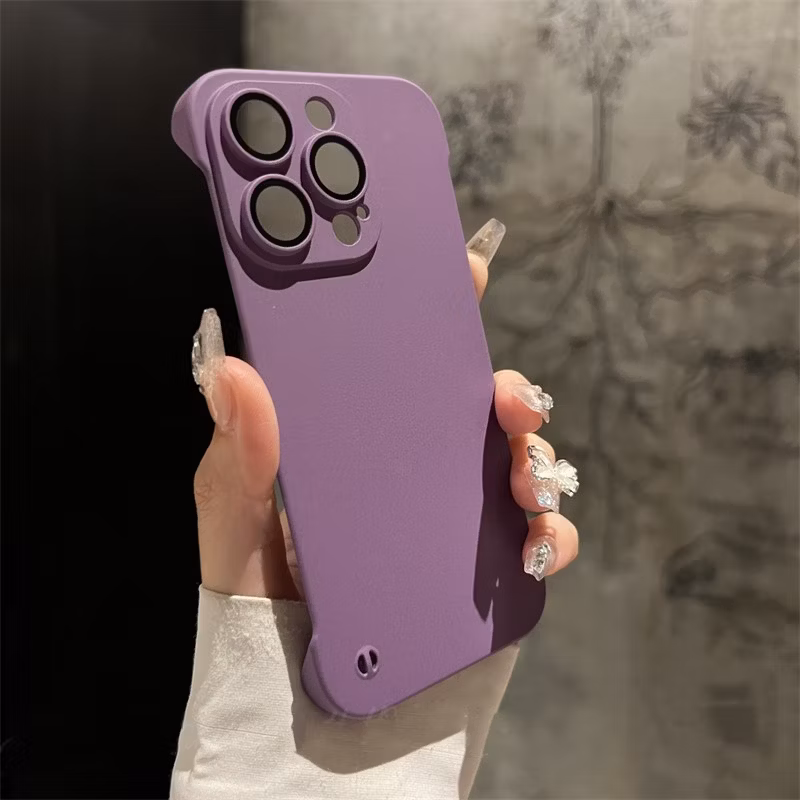 Solid Color Matte Skin Feel Frameless Case Suitable for iPhone 7-15