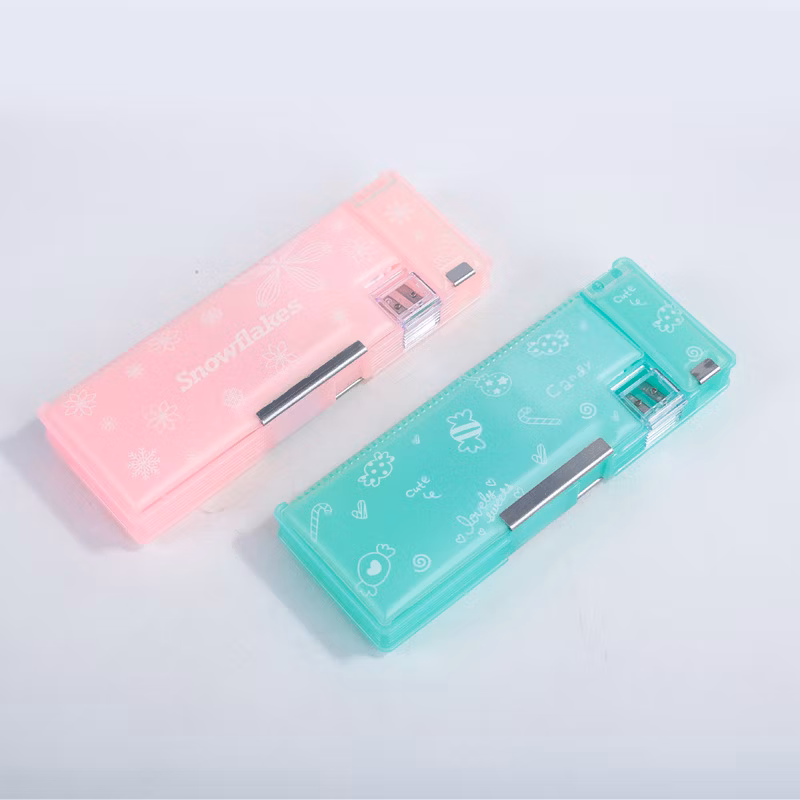 Simple Pattern Color Multifunctional Primary School Stationery Student Pencil Case