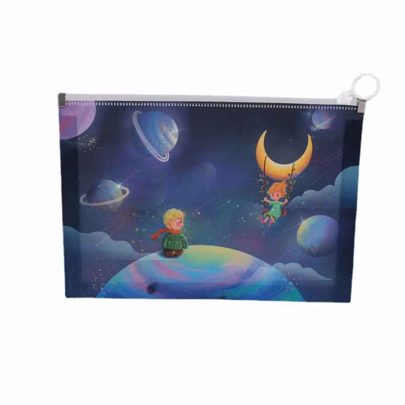 School Boy Pencil Pouch Waterproof Zipper Bag with Dinosaur Style