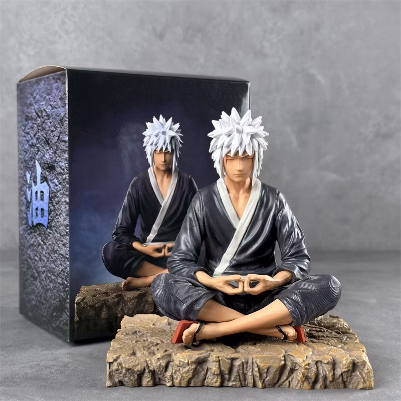 Naruto Gk White Hair Youth Jiraiya Meditation Jiraiya Animation Model Desktop Decoration Wholesale Cartoon-Character