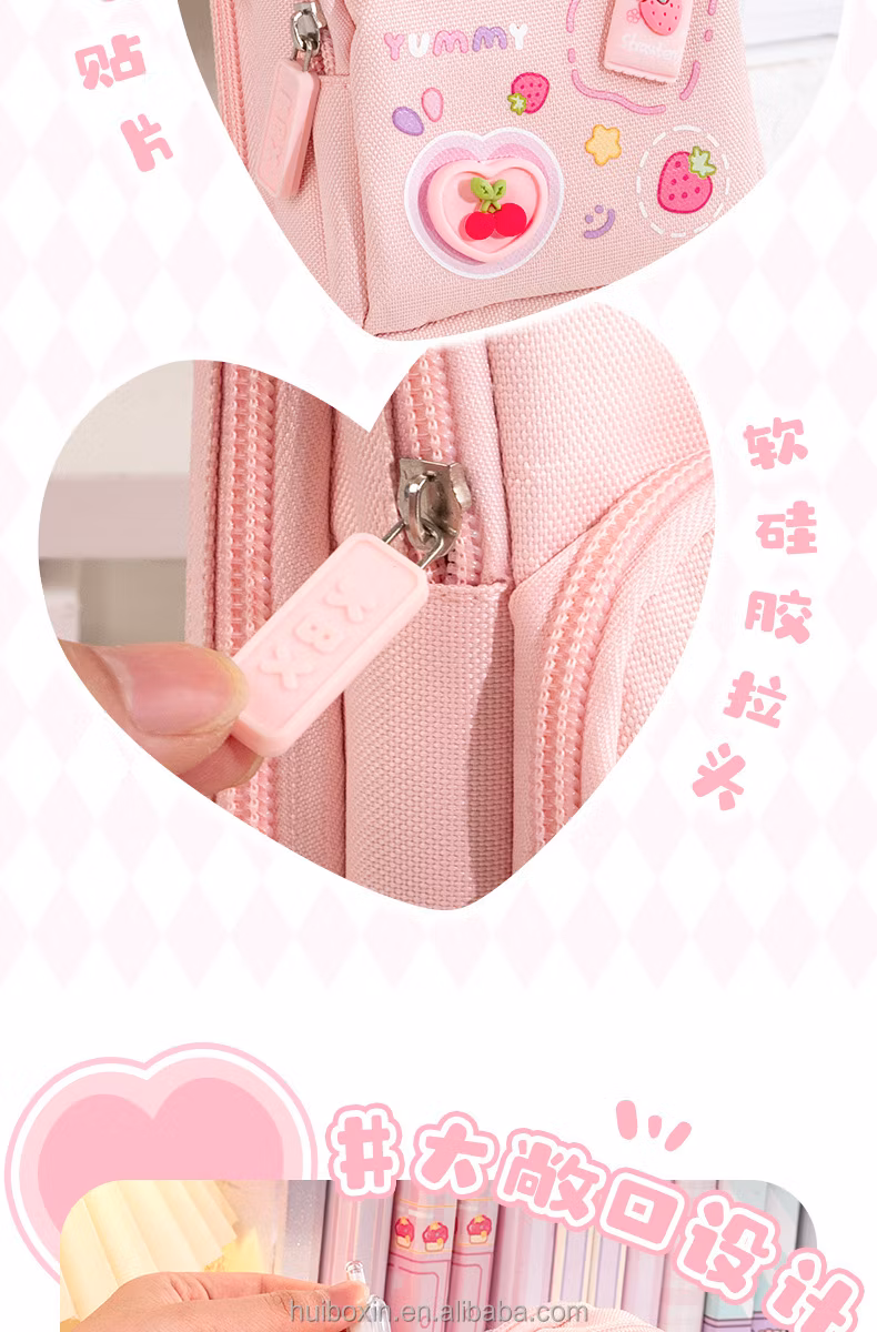 Large-Capacity Beautiful Schoolbag Pencil Case Simple and Cute Girl Korean