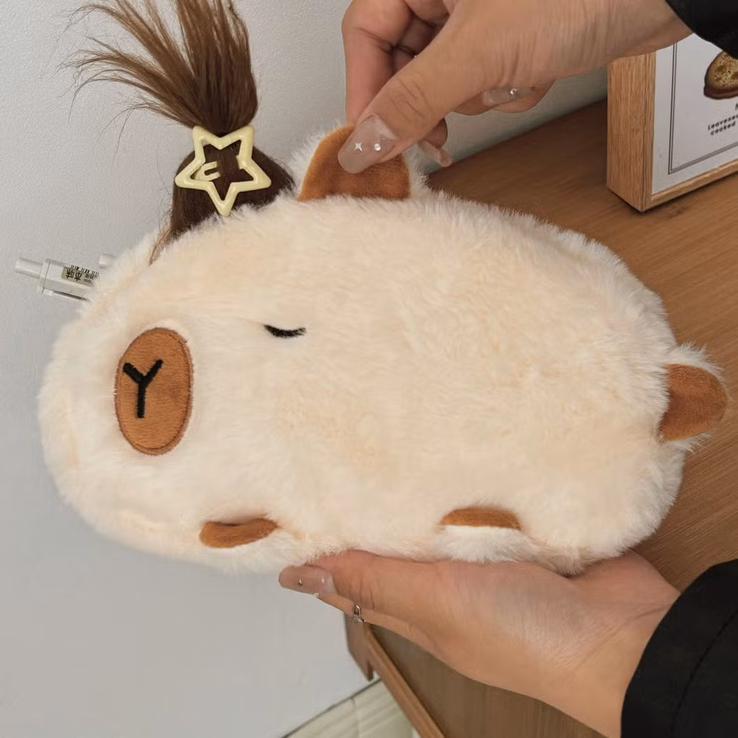 Large Capacity Pencil Bag Capybara Cartoon Multi-Function Pen Bag