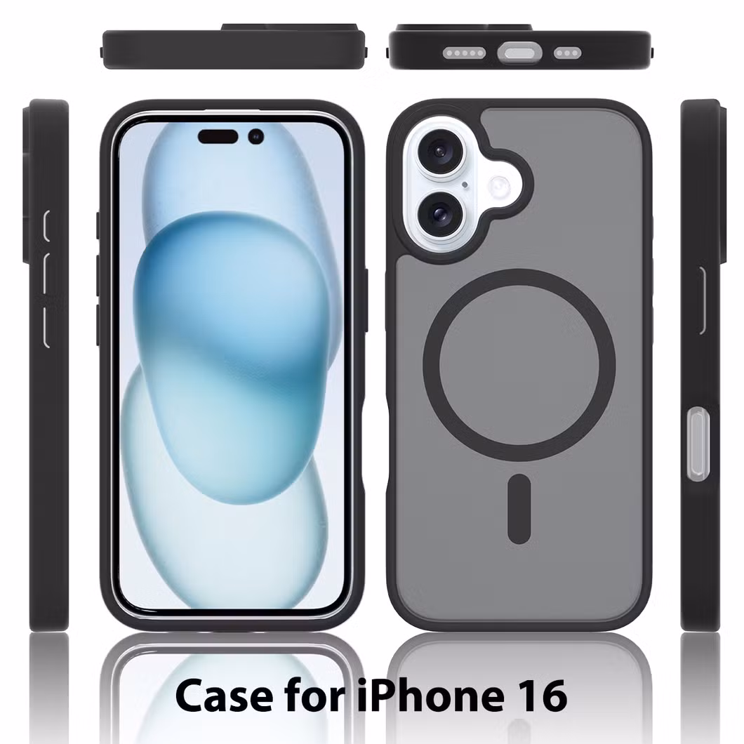 Magsafe Magnetic Stand Transparent Clear Phone Case for Apple Design