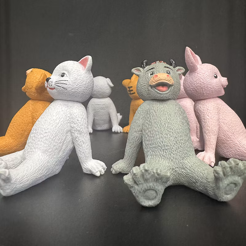 Factory Direct Sale Cartoon Creative Cute Pet Mobile Phone Stand Desktop Decoration Office Decoration