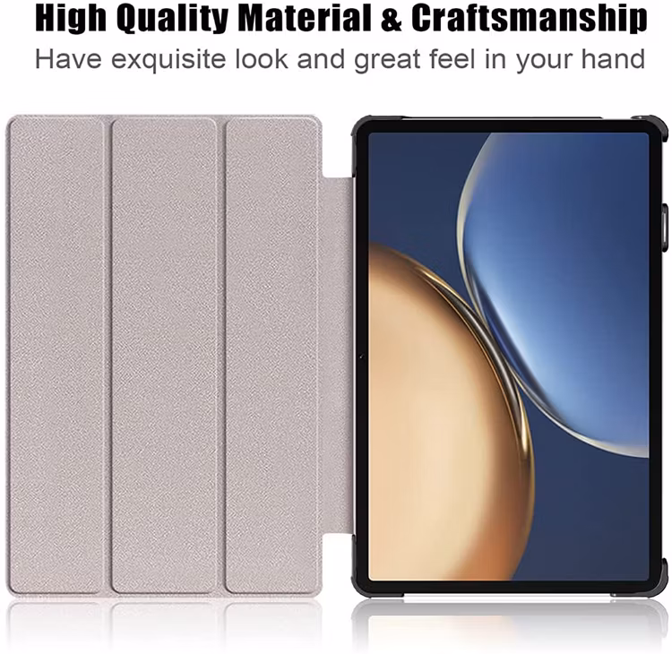 Ultra-Thin Auto Wake/Sleep PU Leather Trifold Tablet Case for Huawei Honor Tablet V7 PRO BRT-W09