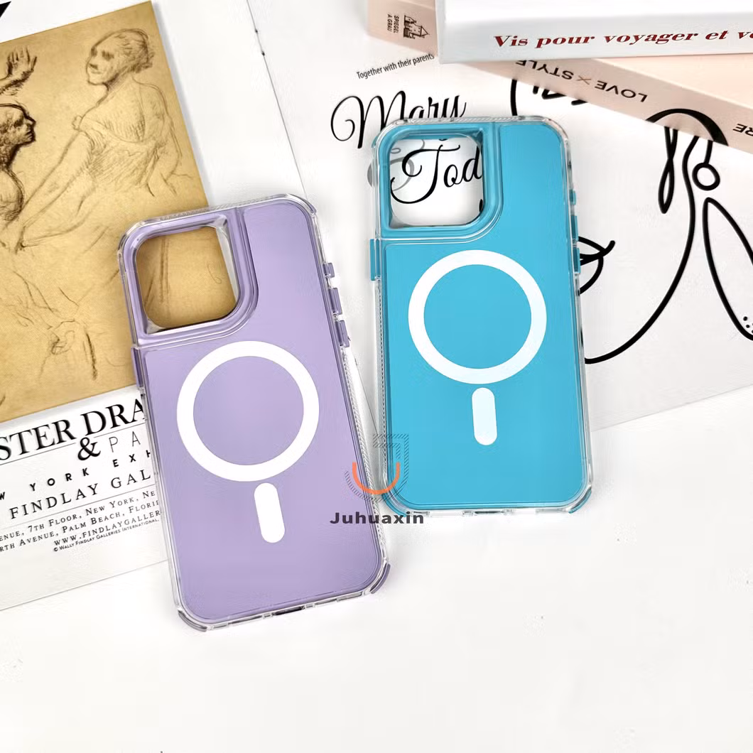 Solid Color Drop Resistant 2-in-1with Magsafe Phone Case for iPhone 16 15 14 13 12 11