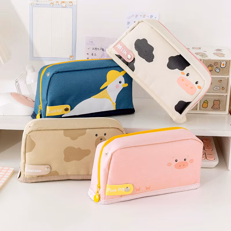 Factory Price Large Capacity Pen Case Cute Pen Bag Office Stationery Bag Pencil Case