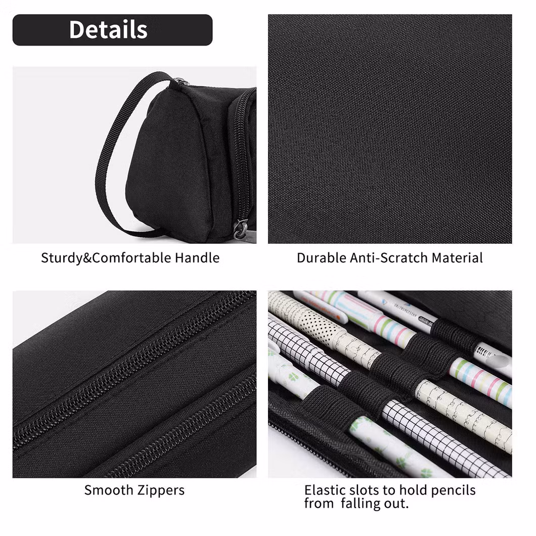 Large Capacity Pencil Pouch Aesthetic Pen Bag Office Stationery Organizer Simple Durable Multifunctional Aesthetic Pencil Case