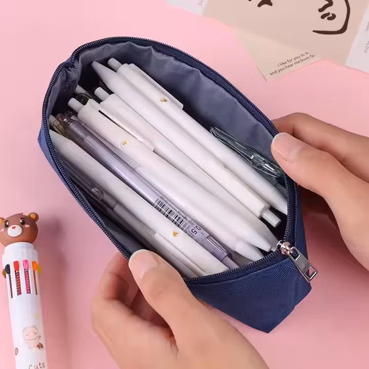Multifunction Cute School Pen Bag Kids Zipper Canvas Stationery Pencil Case