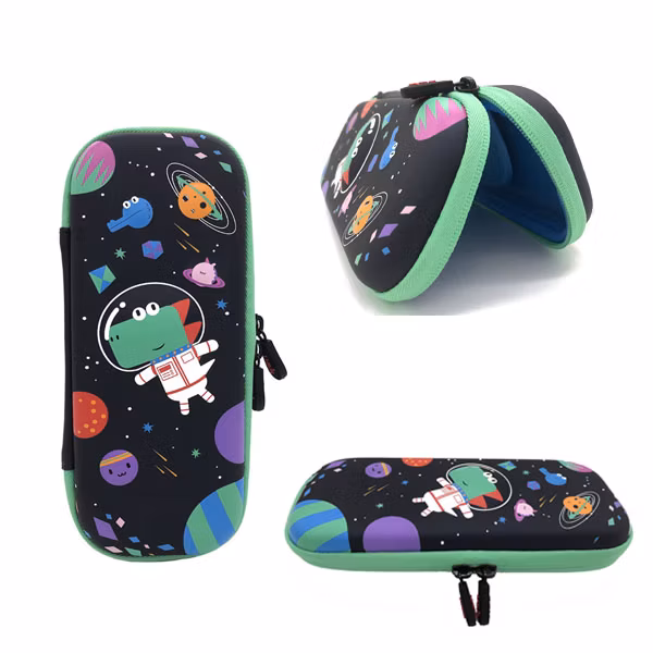 Cartoon EVA Pen Pouch Stationery Case Anti-Shock Large Capacity Multi-Compartment