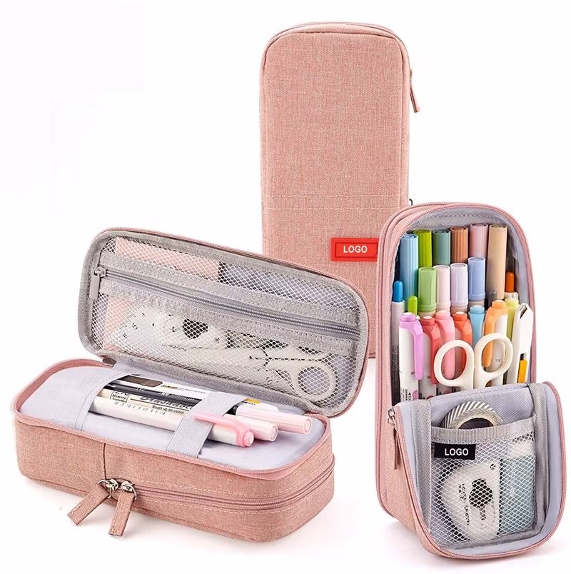 Wholesale Multi-Function Zippered Soft Stand up School Stationery Pouch Pencil Case (6 Reviews)