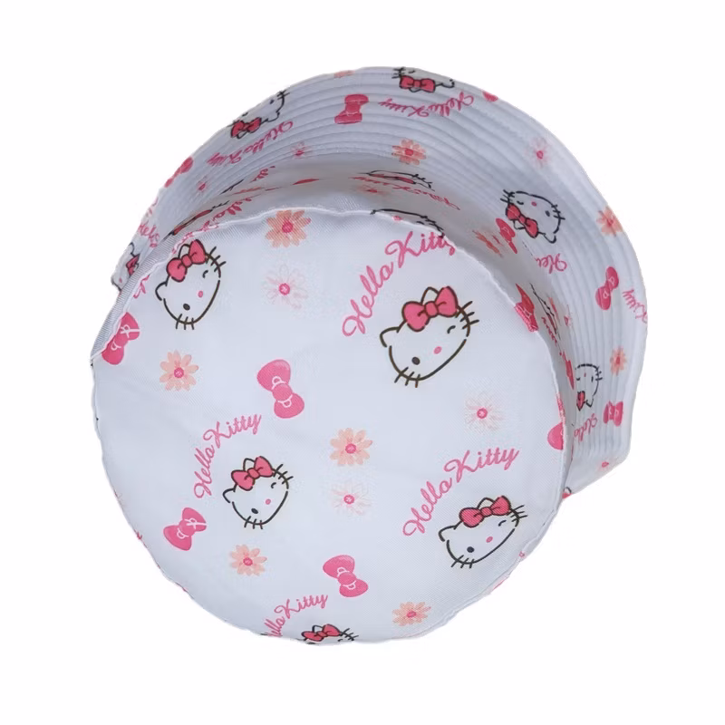 Hello Kt Wholesale Bucket Hats Travel Fishing Sun Hats for Girls for Women