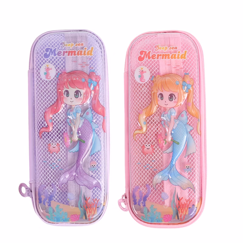 3D Pattern Zipper Large Capacity Primary School Stationery Pencil Case