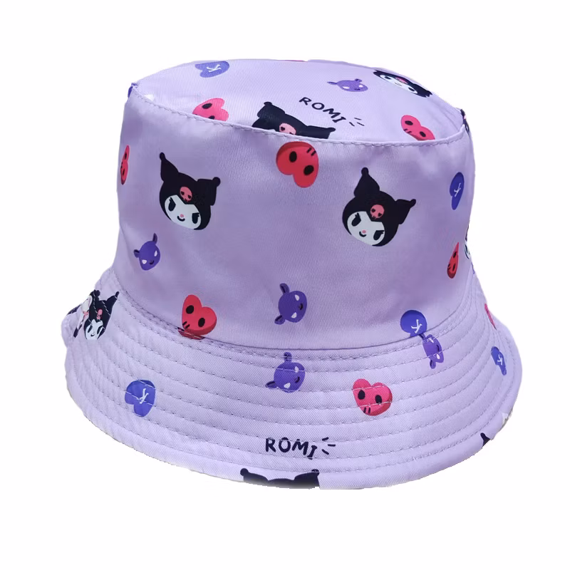 Hello Kt Wholesale Bucket Hats Travel Fishing Sun Hats for Girls for Women