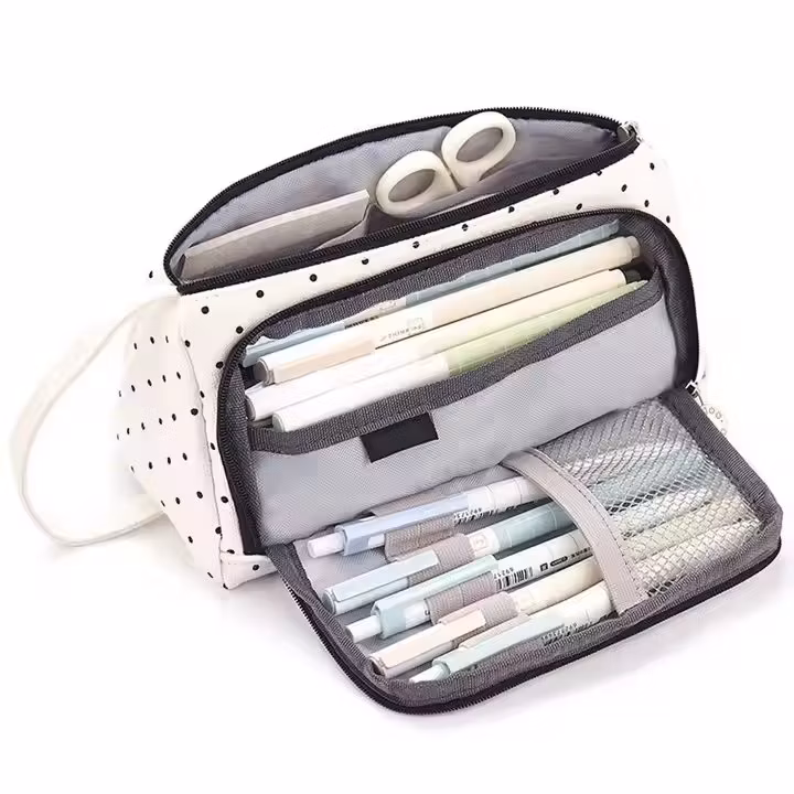 Multifunction Cute School Pen Bag Kids Zipper Canvas Stationery Pencil Case