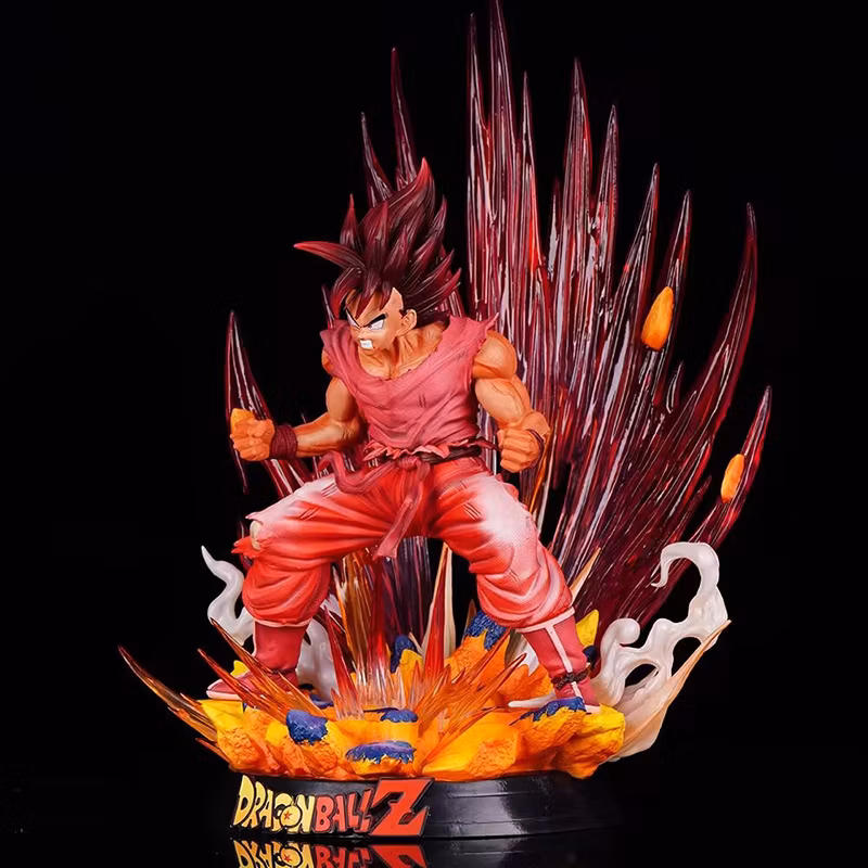 Drgon Ball Z Ten Times The World King Boxing Son Goku Gas Squat Red Animation Model Decoration Cartoon-Character