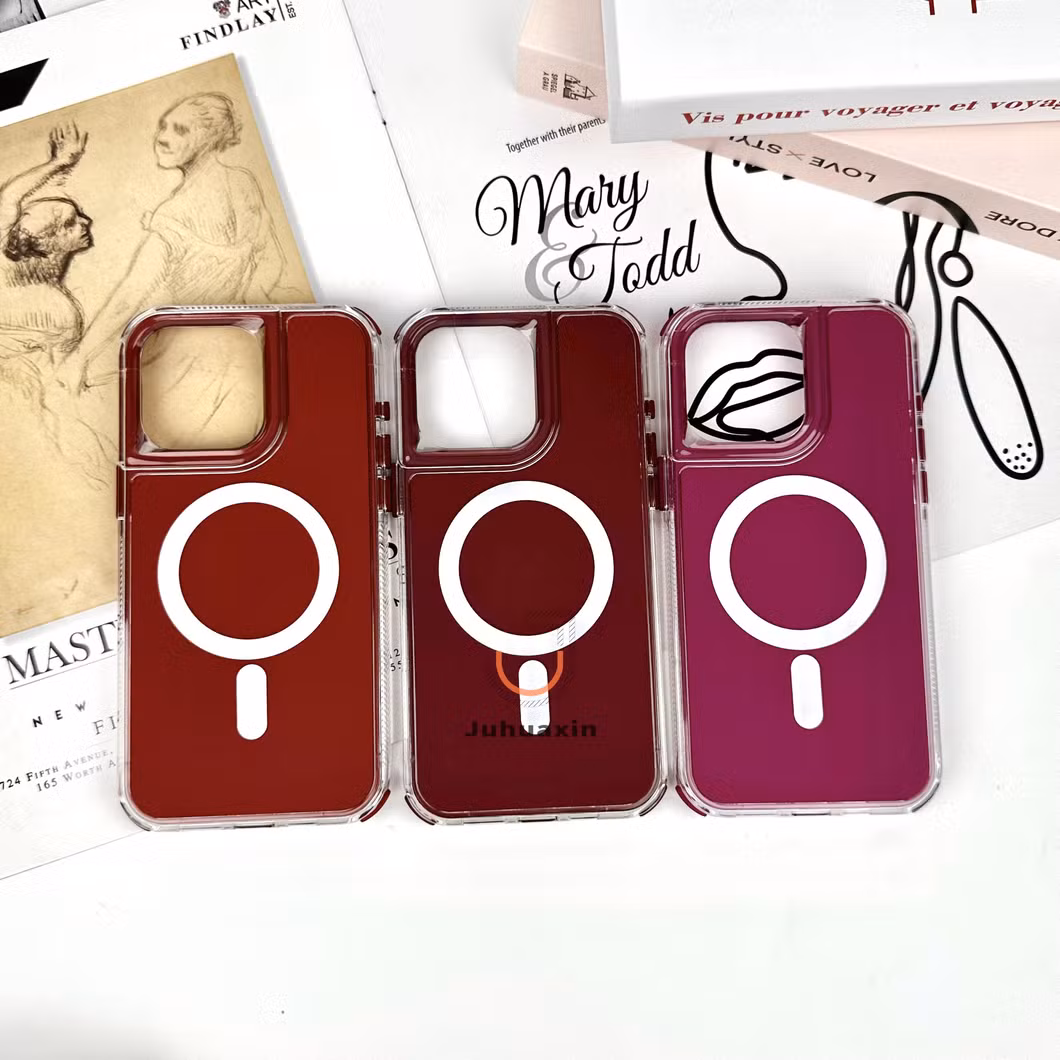 Solid Color Drop Resistant 2-in-1with Magsafe Phone Case for iPhone 16 15 14 13 12 11