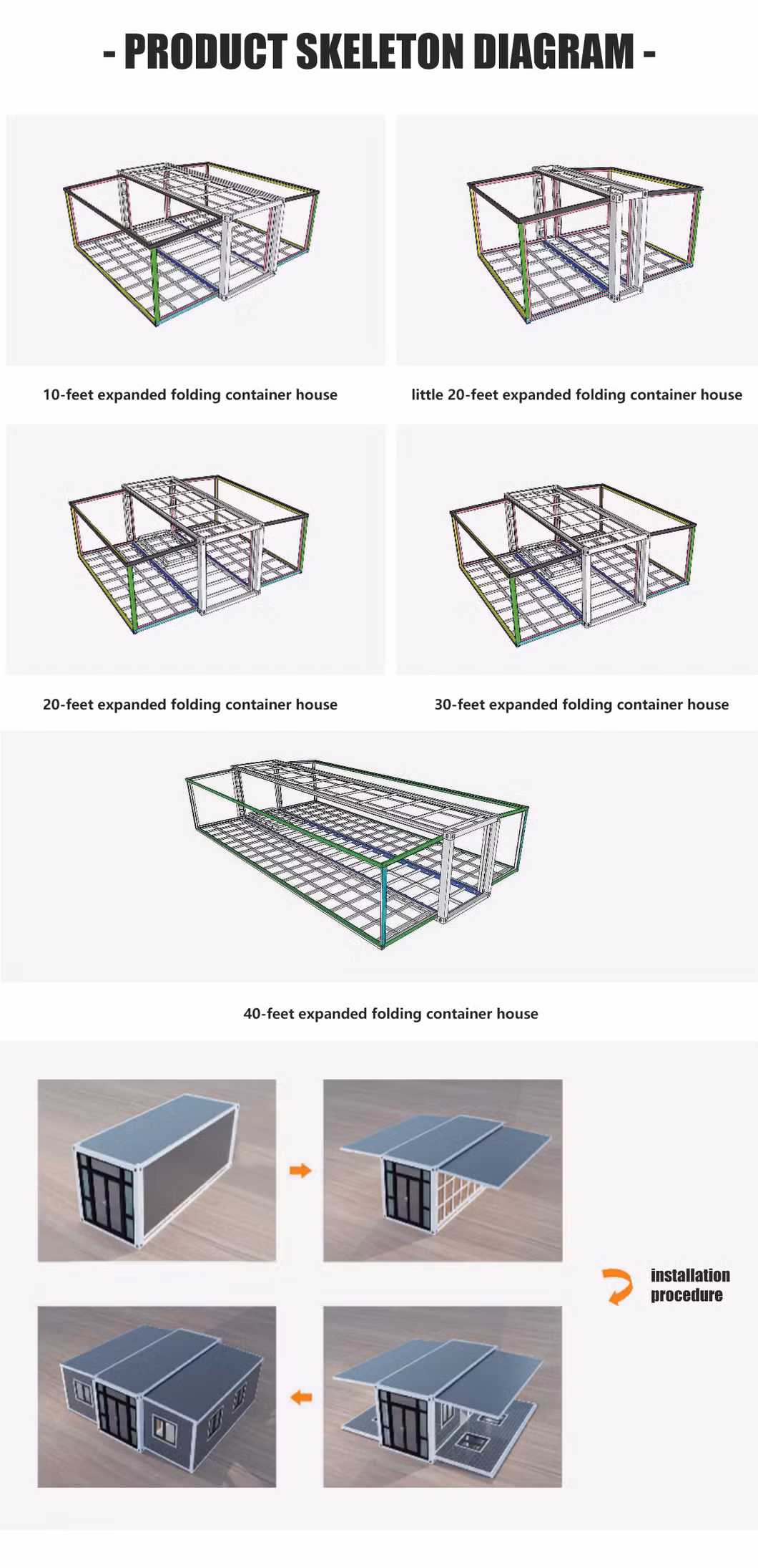 Modular Steel Office with Kitchen and Bathroom Facilities for Comfort