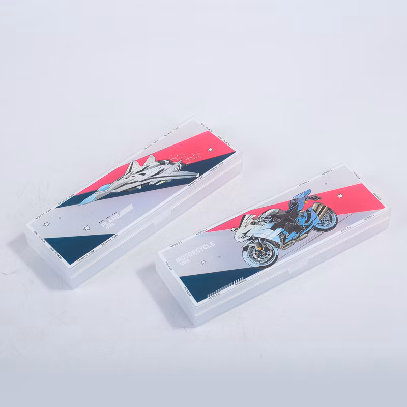 Boys Cool Plane Pattern Simple Transparent Hot Selling Student Stationery Pencil Case