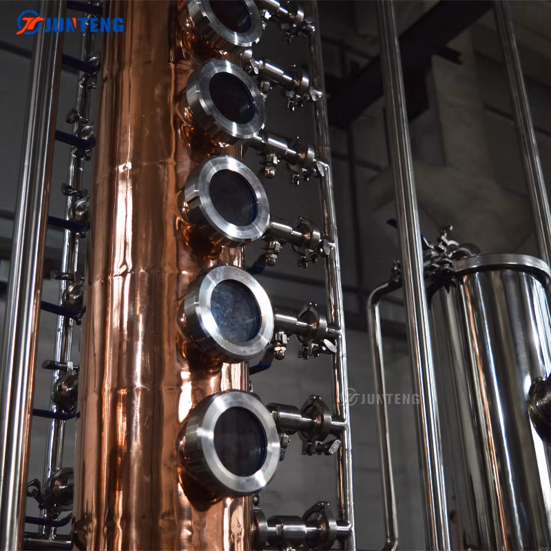 Junteng Factory Price Copper Alembic Alcohol Distiller Multifunction Still Whisky Distillation Reflux Column