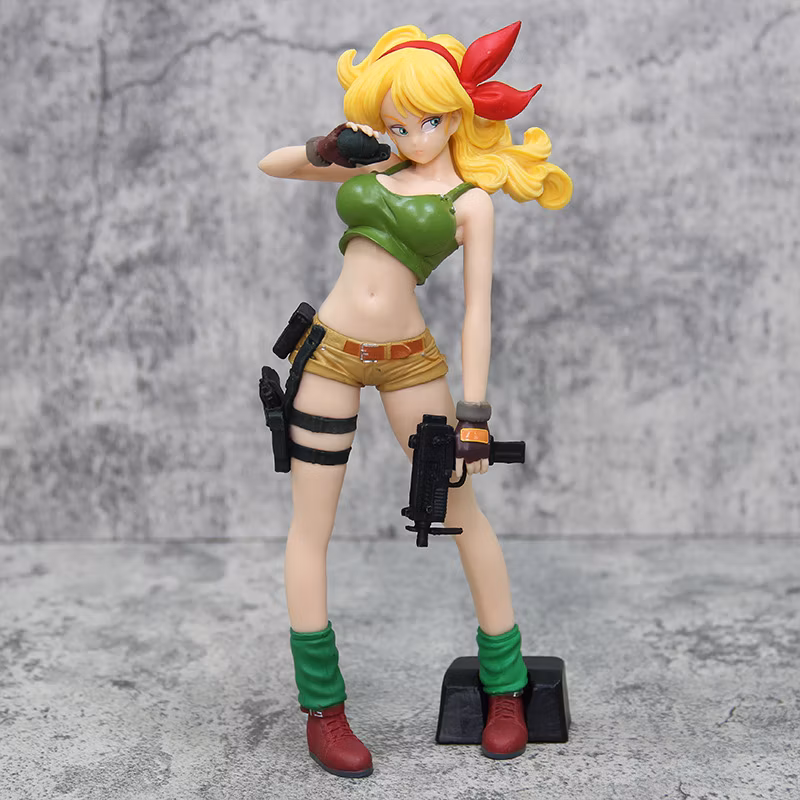 Dragon Ball Z Series Blonde Lunch Incredible Adventure Rampage Standing Style Anime Model Cartoon-Character