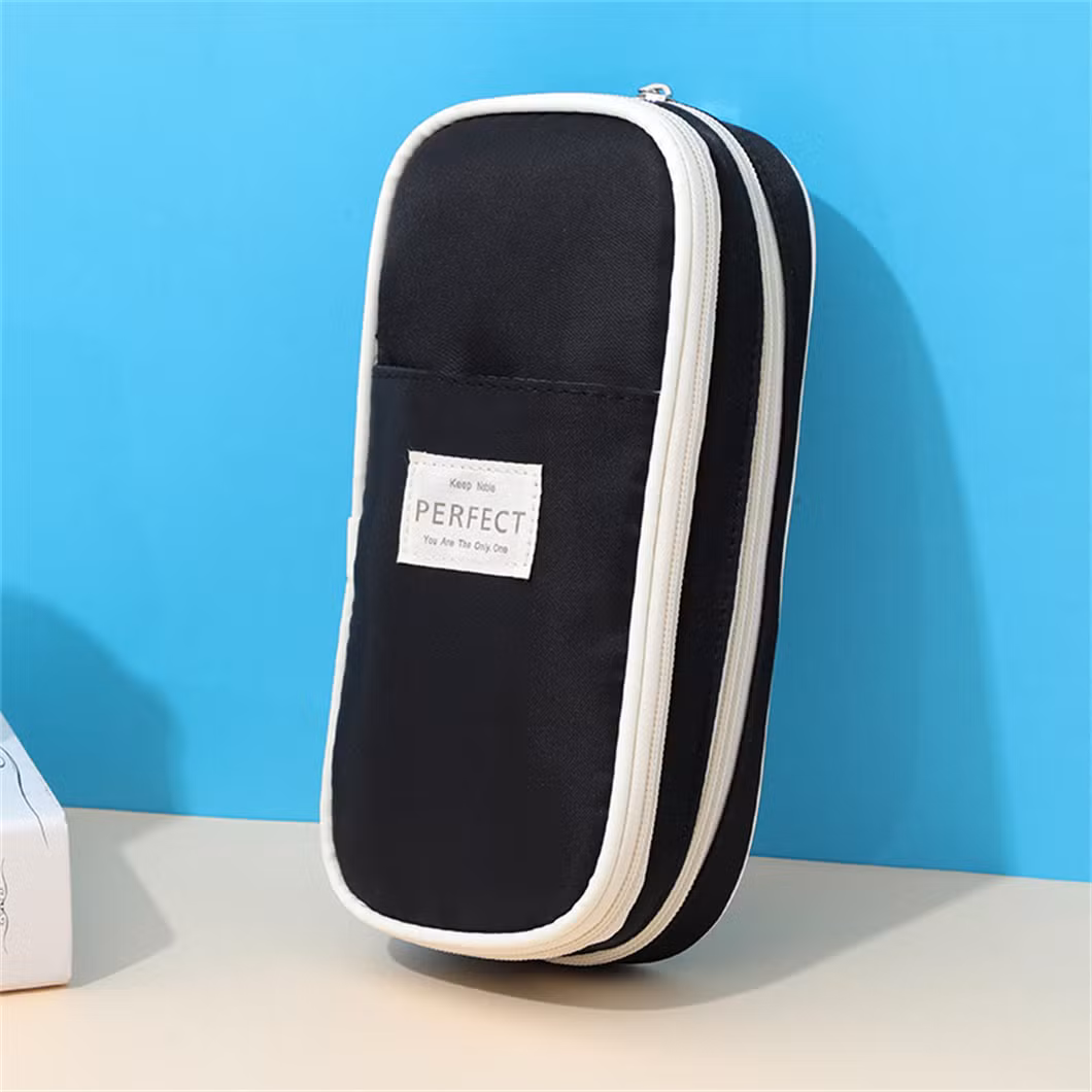 Wholesale Macaron Color Scheme Oxford Cloth Pencil Case Stationery Bag for School