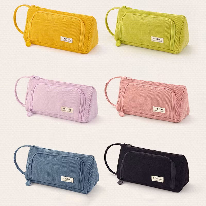 Best Selling Fashion Large Capacity Colored Storage Pouch Pencil Case for School