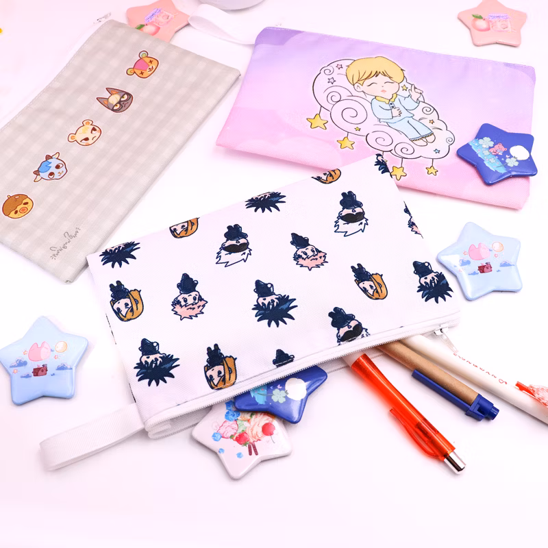 Stationery Pencil Case School Pencil Cases Pen Bag Binder Zipper Pencil Pouch Pen Case