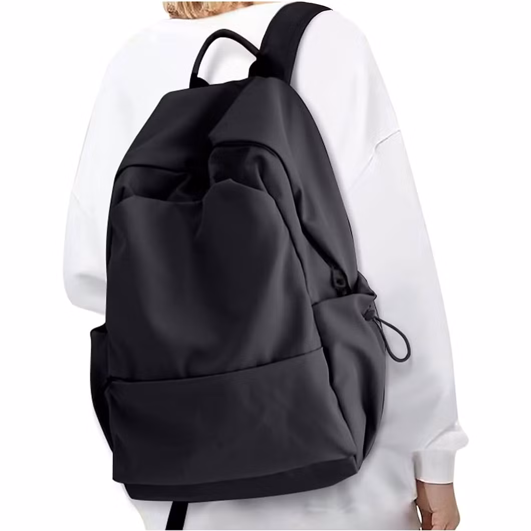 Popular High Quality Business Waterproof Large Capacity Black Simple Laptop Student Backpack