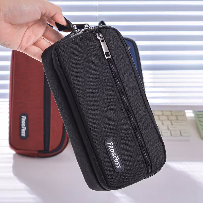 Customized Logo Wholesale Fashion Portable Pencil Case Small Student Oxford Pen Pencil Bag for School