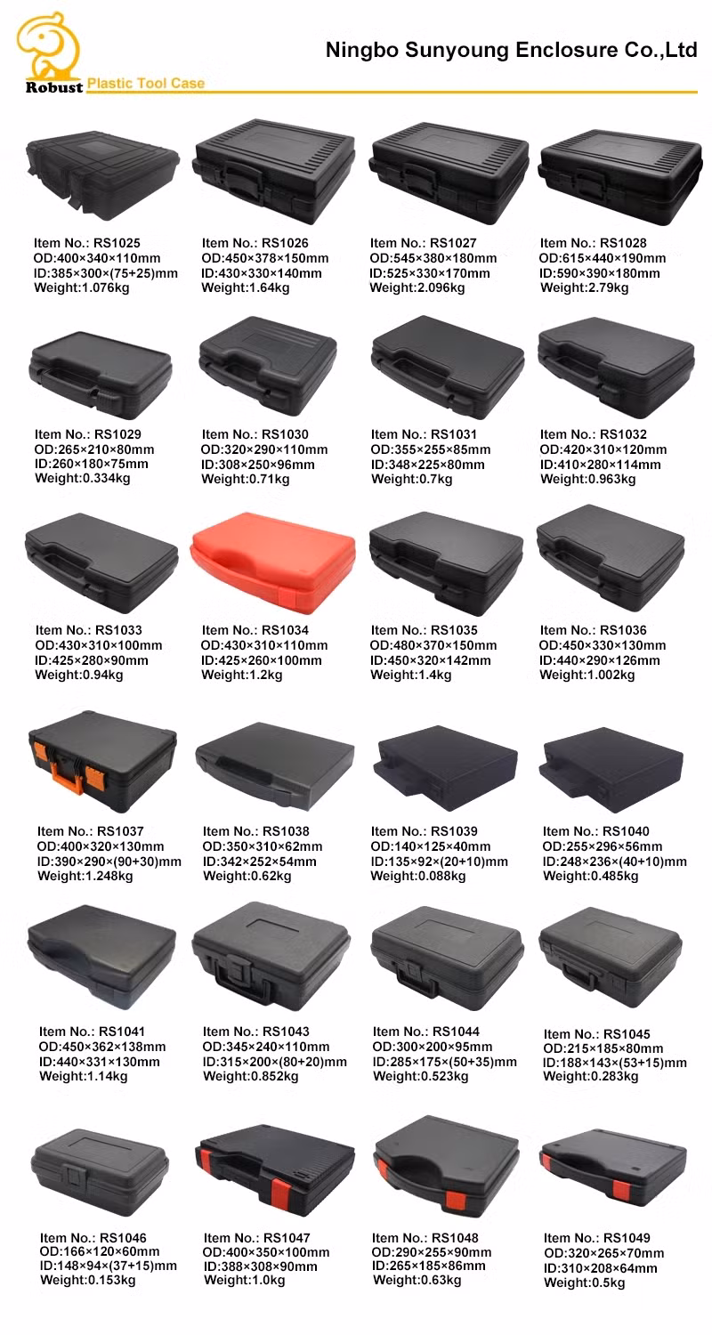 Solid Hardware Storage Plastic Case Tool Box for Instrument OEM Available