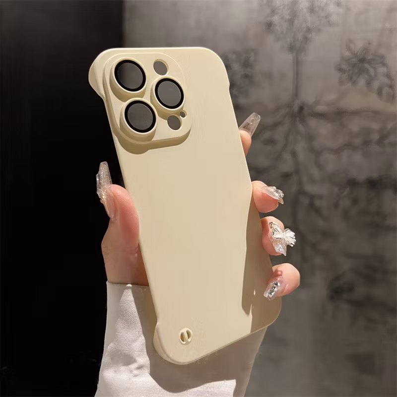 Solid Color Matte Skin Feel Frameless Case Suitable for iPhone 7-15
