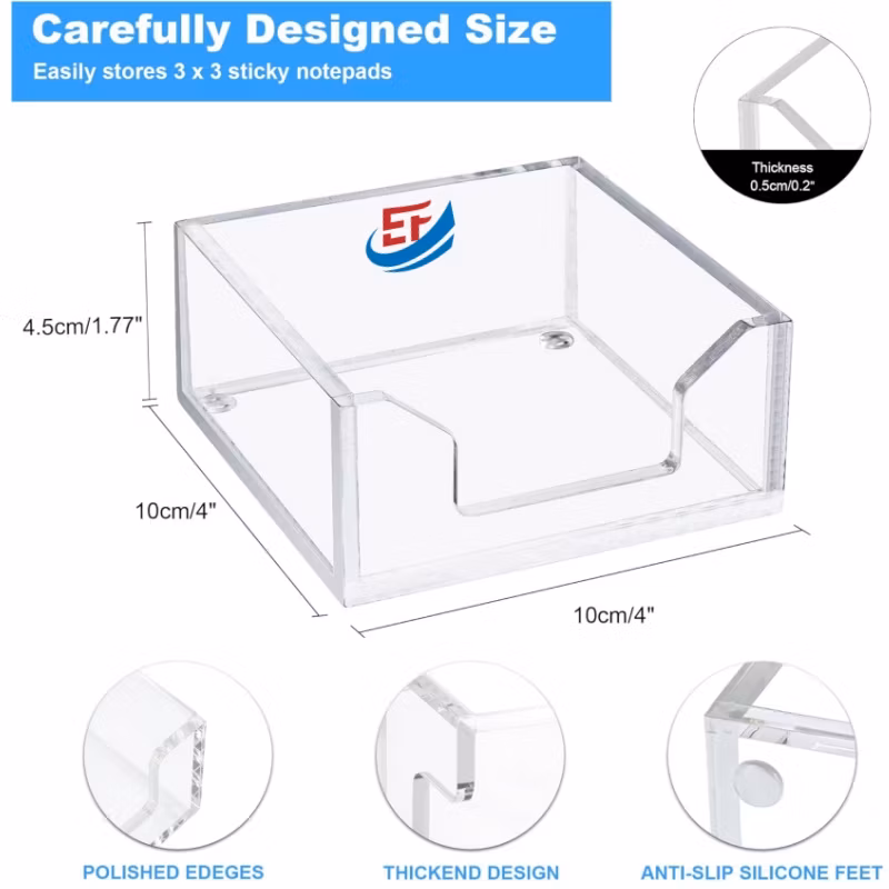 Stylish Acrylic Memo Pad Holder for Office and Home Use