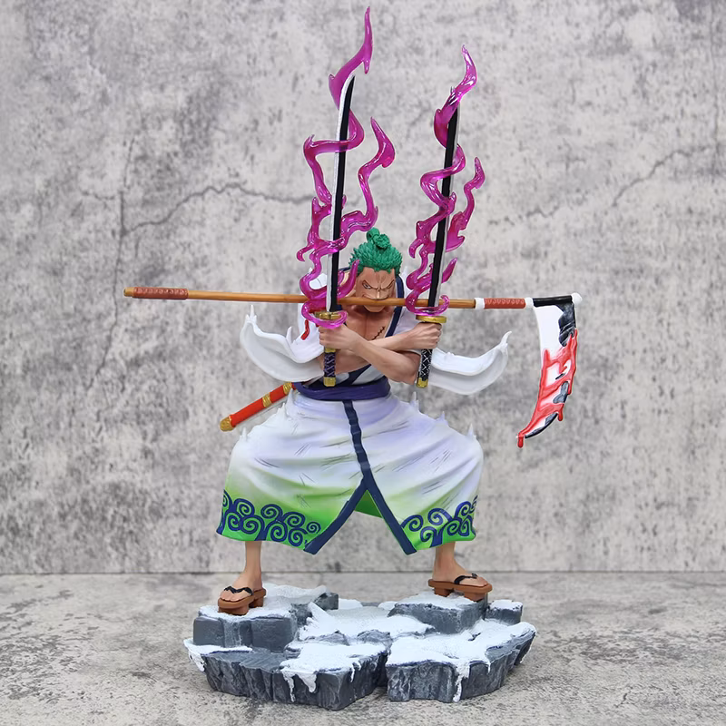 The Ghost of Purgatory Beheaded Zoro and The Kingdom of Zoro Three Knife Flow Sickle Flow Diffuse Model Surrounding Decoration Cartoon-Character