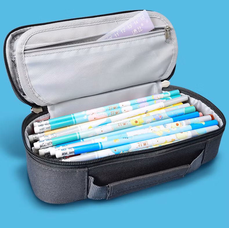 New Style Big Capacity Fashion Office Primary School Students Children Child Promotion Gift Kids Pencil Pen Cases Box Pouch Bag
