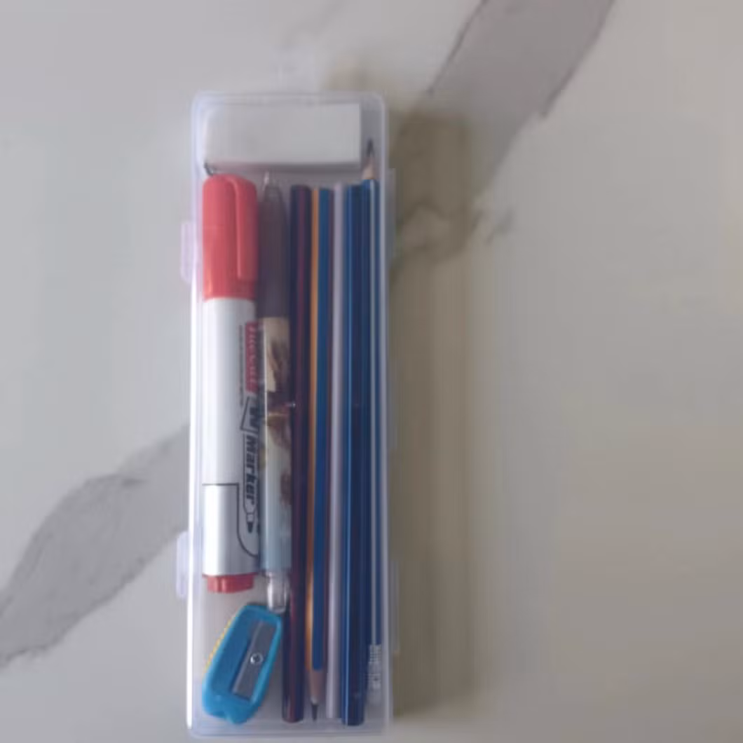 Hot Selling Transparent Plastic Storage Compartment Fashion Sublimation Pencil Case