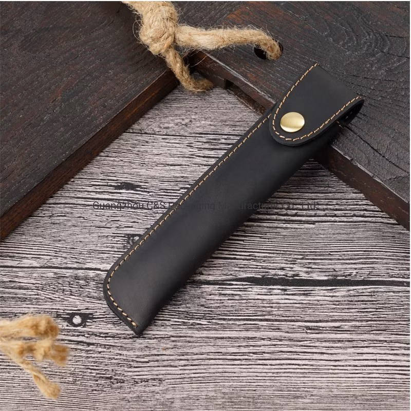 Custom Handmade Vintage Leather Pencil Case Pouch Holder Ballpoint Pen Case for Gift