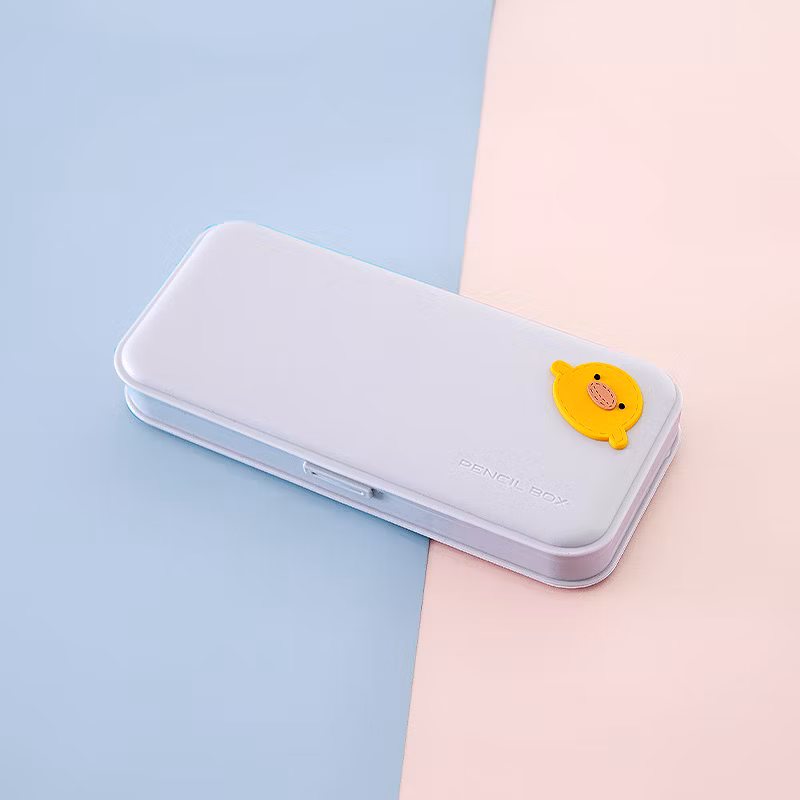 Ins Hot Sale Matte Color Plastic Student Stationery Larger Storage Pencil Case
